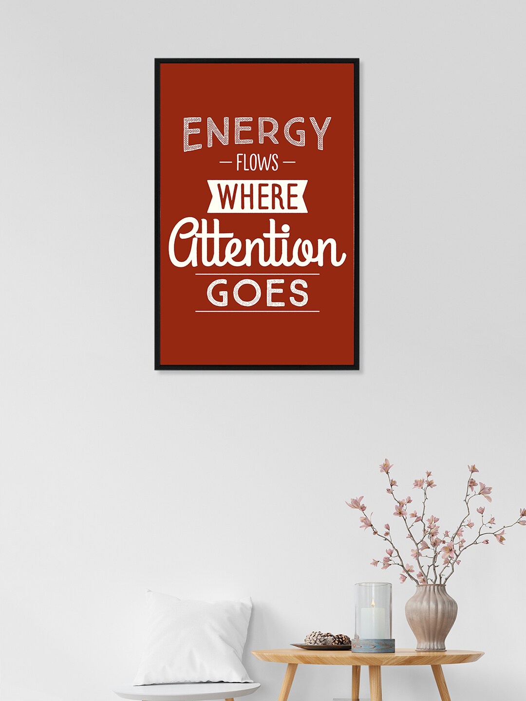 

nest ART Maroon & White Motivational Thoughts Printed Framed Wall Art