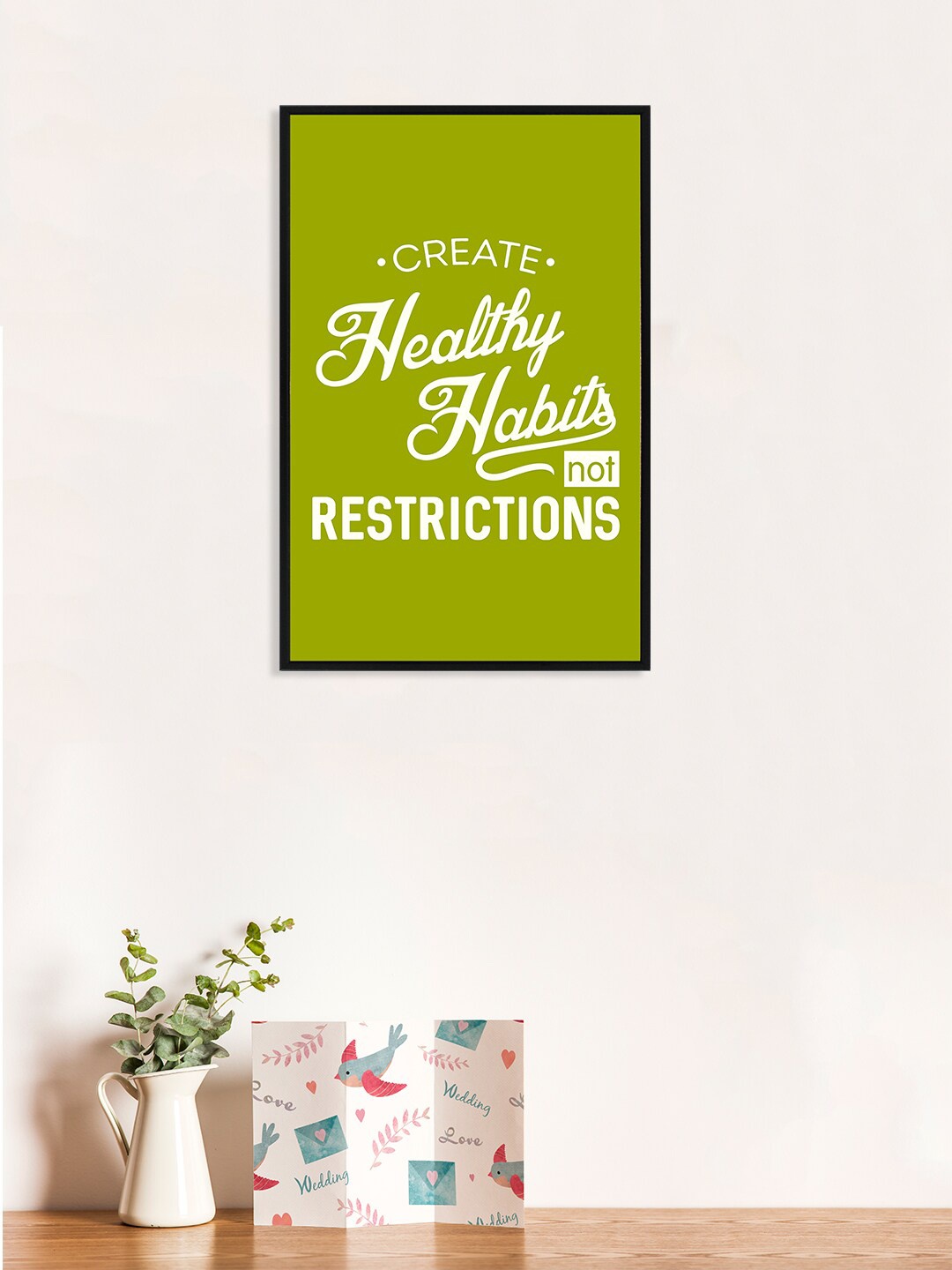 

nest ART Green & White Paper Plane Print Quotes Framed Wall Art