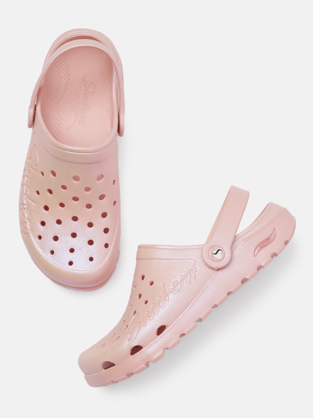 

Skechers Women Pink Arch Fit Footsteps - Pixie Dust Clogs