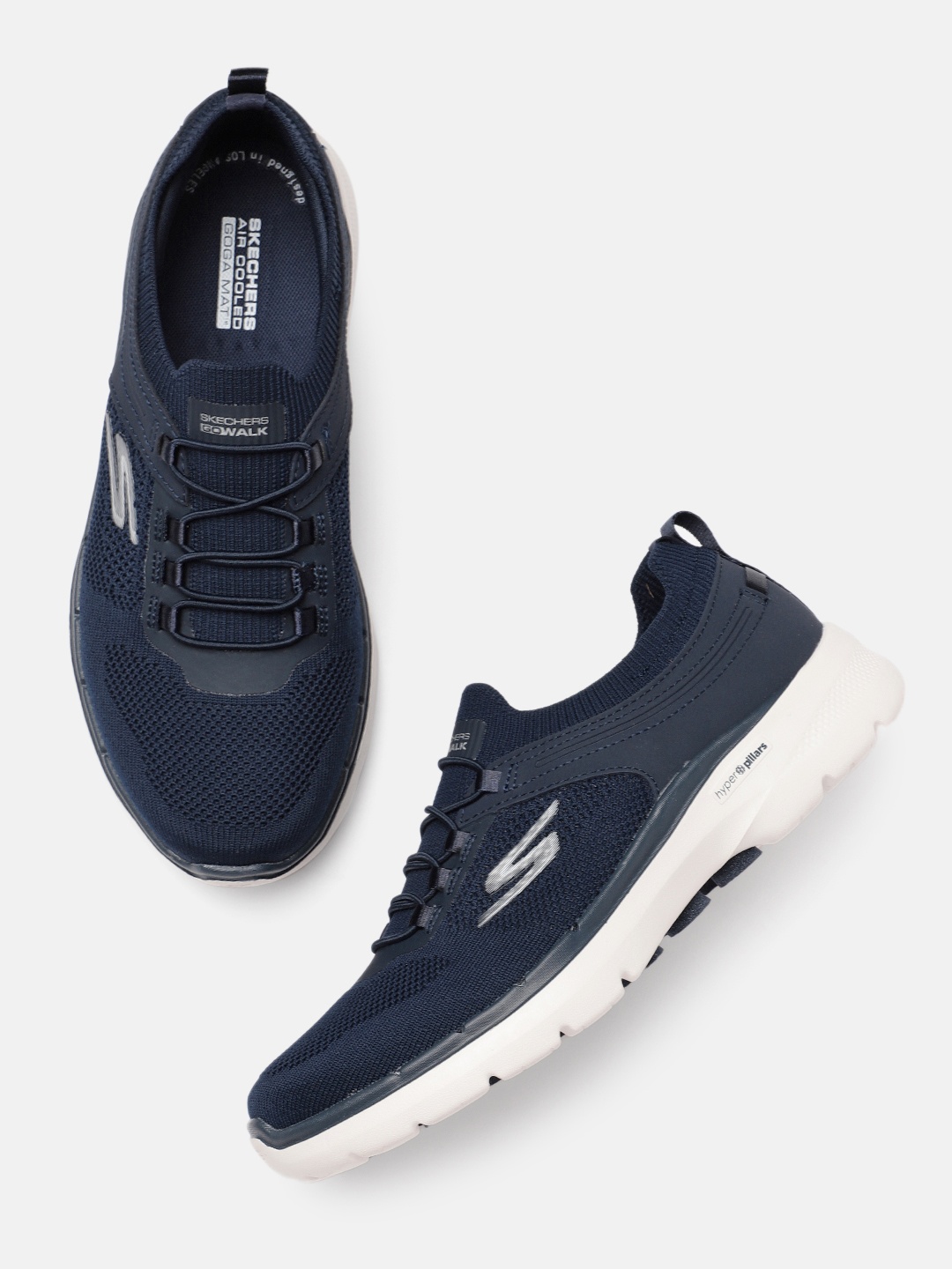 

Skechers Women Navy Blue Go Walk 6- Summer Sparks Light Weight Walking Shoes