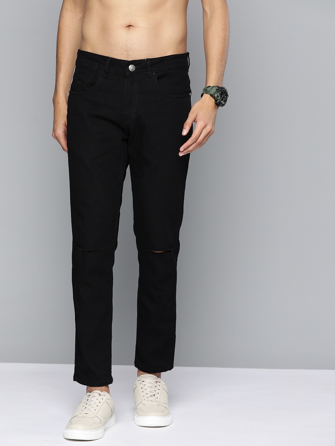 

Kook N Keech Men Black Skinny Fit Stretchable Jeans