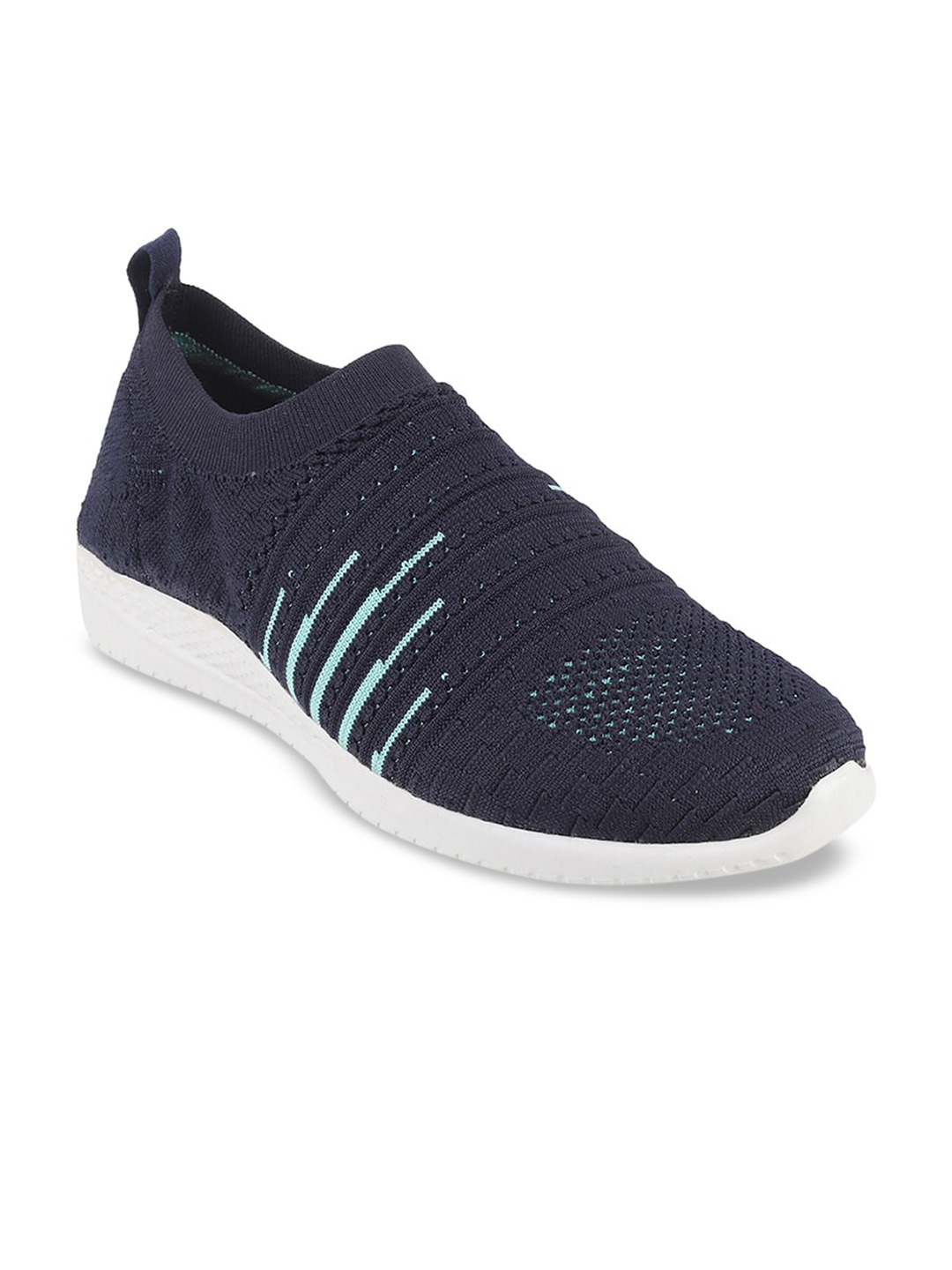 

Metro Men Blue Woven Design Slip-On Sneakers