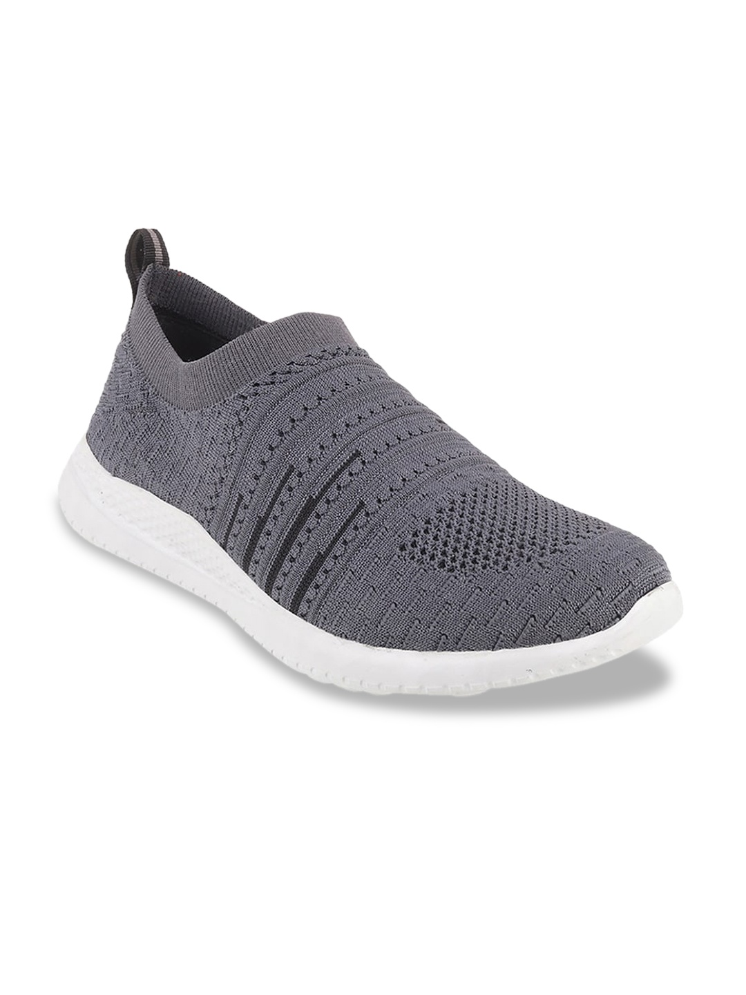

Metro Men Grey Woven Design Slip-On Sneakers