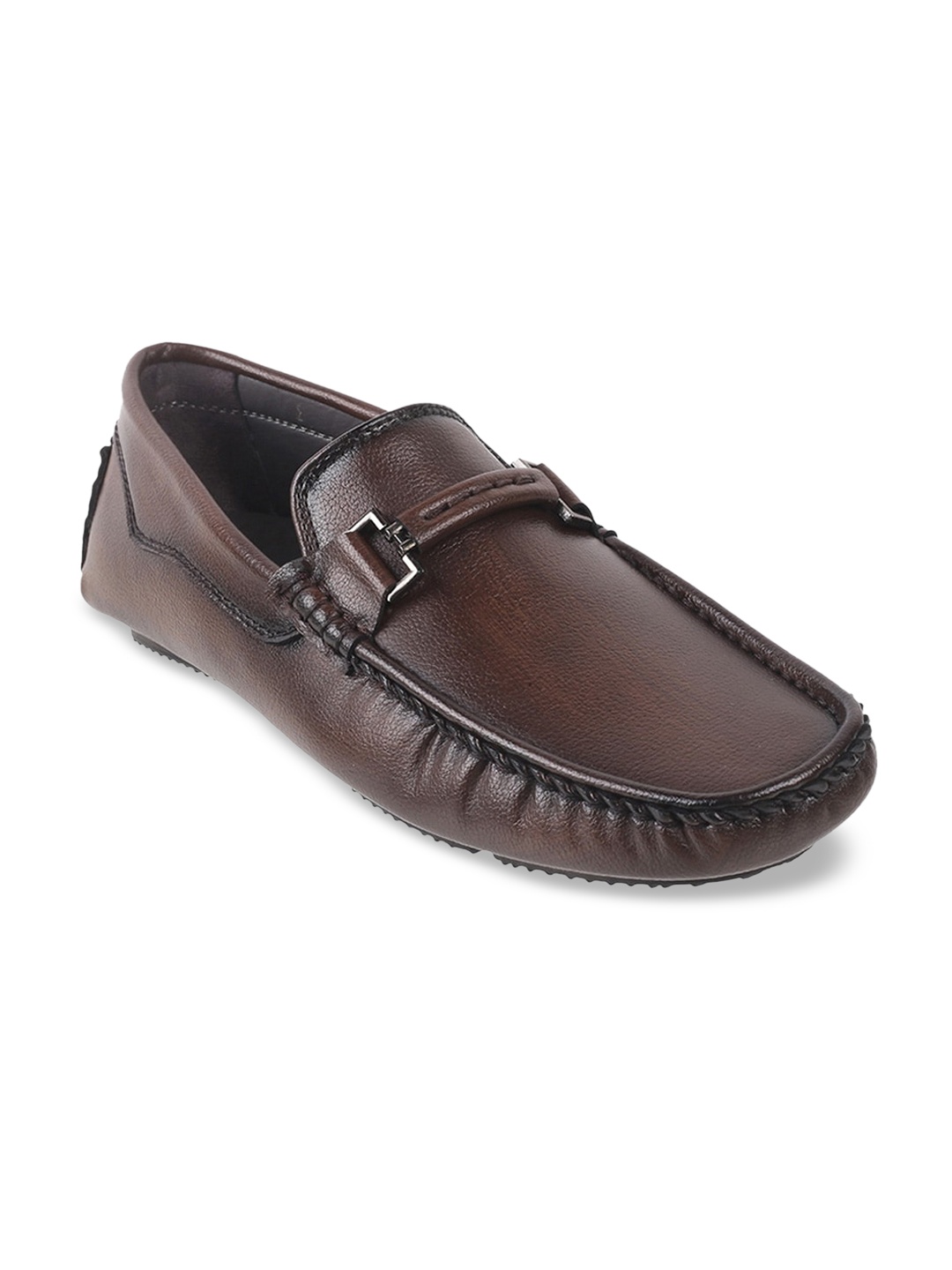 

Metro Men Brown Leather Loafers