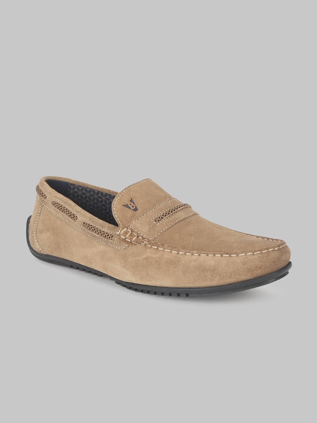 

V8 by Ruosh Men Beige Leather Driving Shoes