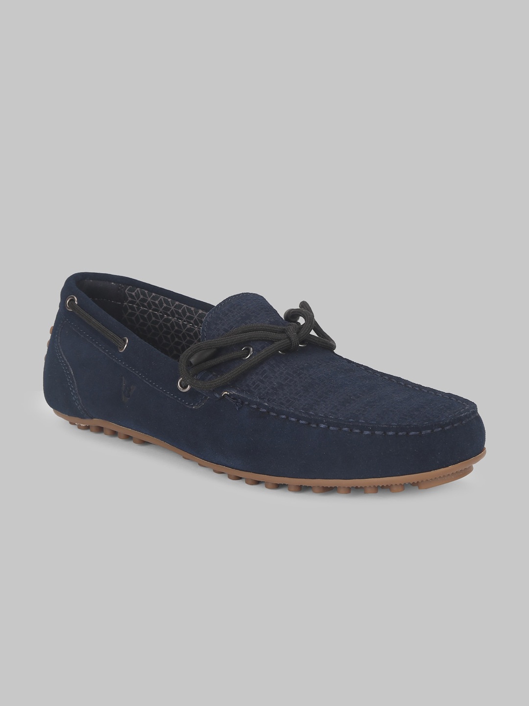 

V8 by Ruosh Men Navy Blue Leather Driving Shoes