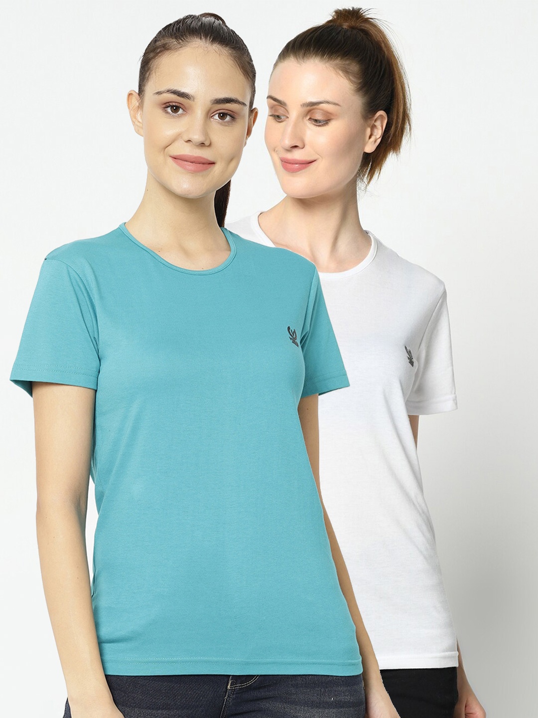 

MACK JONNEY Women Pack Of 2 T-shirts, Blue