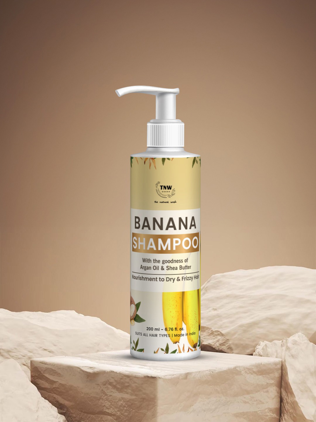 

TNW the natural wash Banana Anti-Dandruff Shampoo with Natural Ingredients - 200 ml, Cream