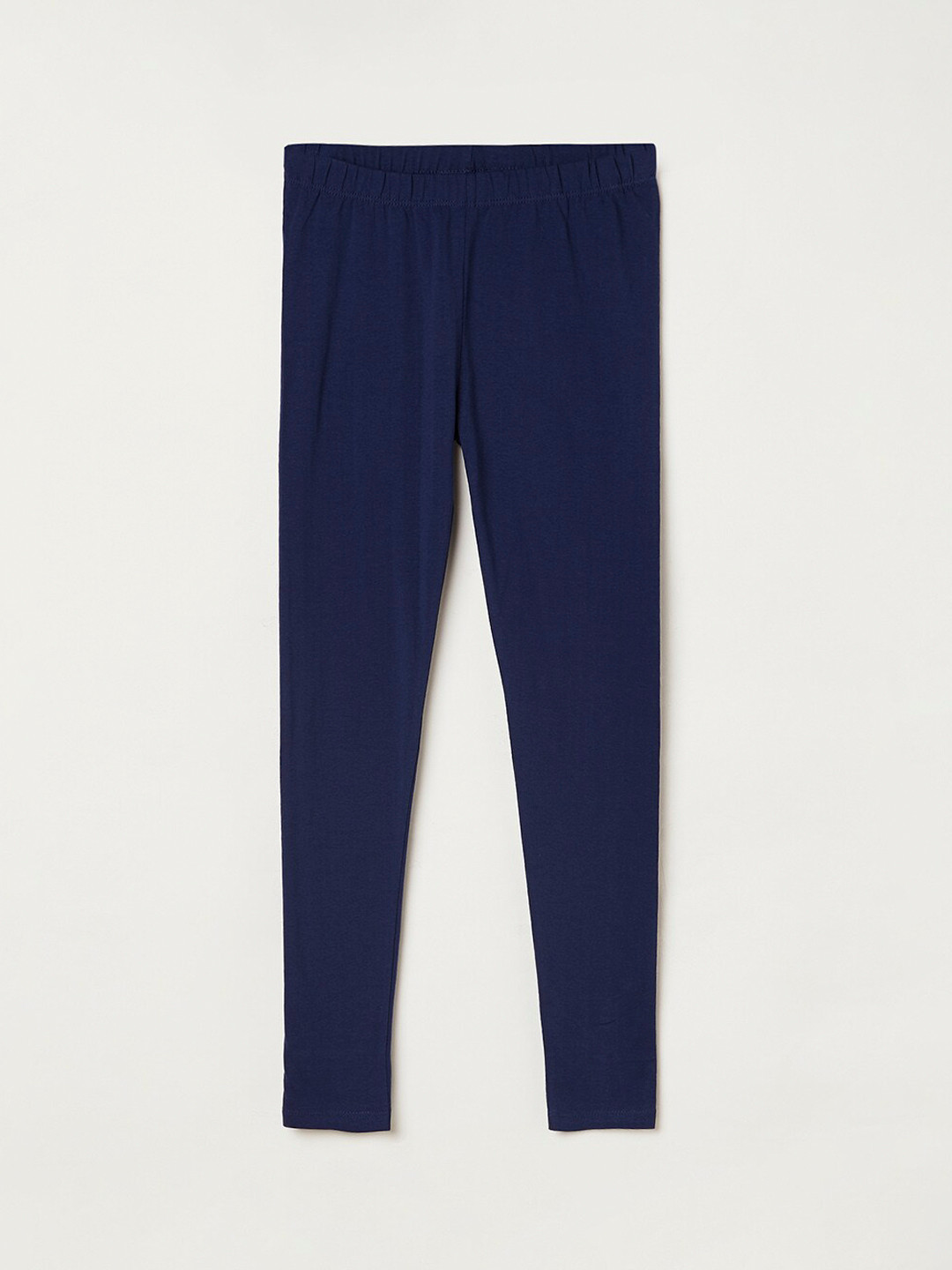 

Fame Forever by Lifestyle Girls Navy Blue Solid Cotton Ankle-Length Leggings