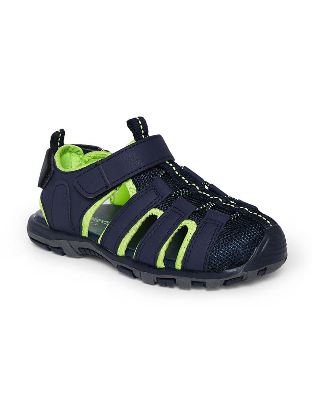 

Pantaloons Junior Girls Navy Blue & Fluorescent Green Comfort Sandals