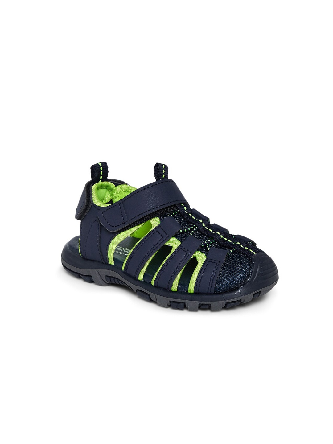

Pantaloons Junior Boys Navy Blue & Lime Green Comfort Sandals