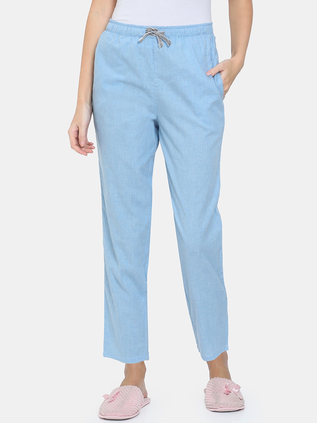 

Bareblow Women Blue Solid Lounge Pants