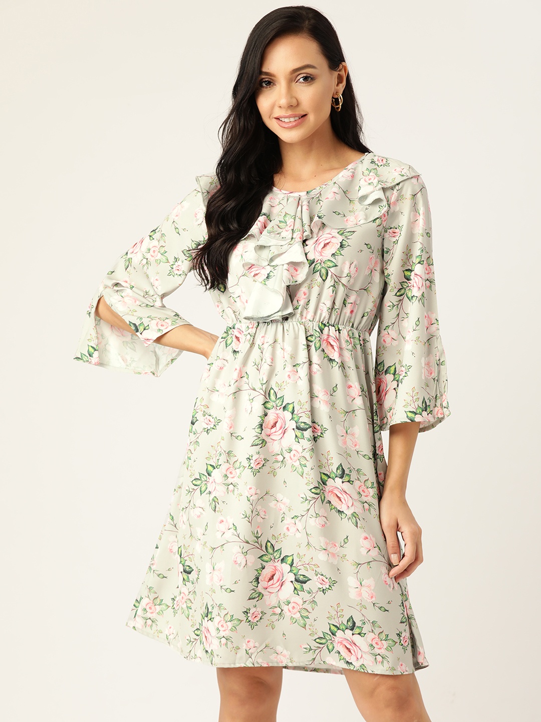 

Off Label Grey & Pink Floral Dress