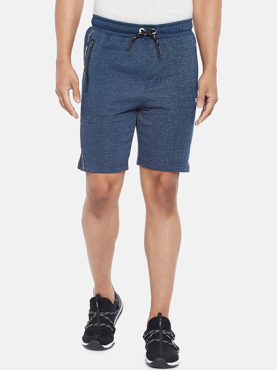 

Ajile by Pantaloons Men Navy Blue Slim Fit Mid-Rise Regular Shorts