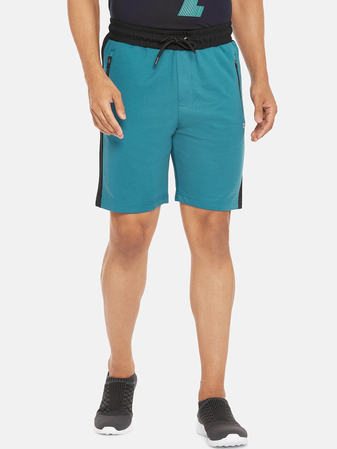 

Ajile by Pantaloons Men Teal Slim Fit Mid-Rise Sports Shorts