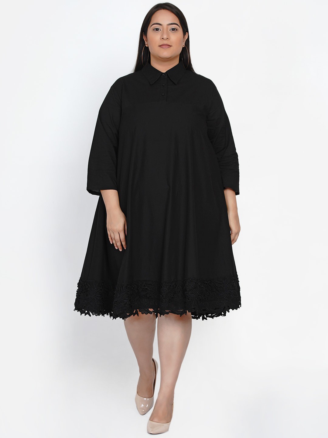 

Fabnest Curve Black Shirt Dress