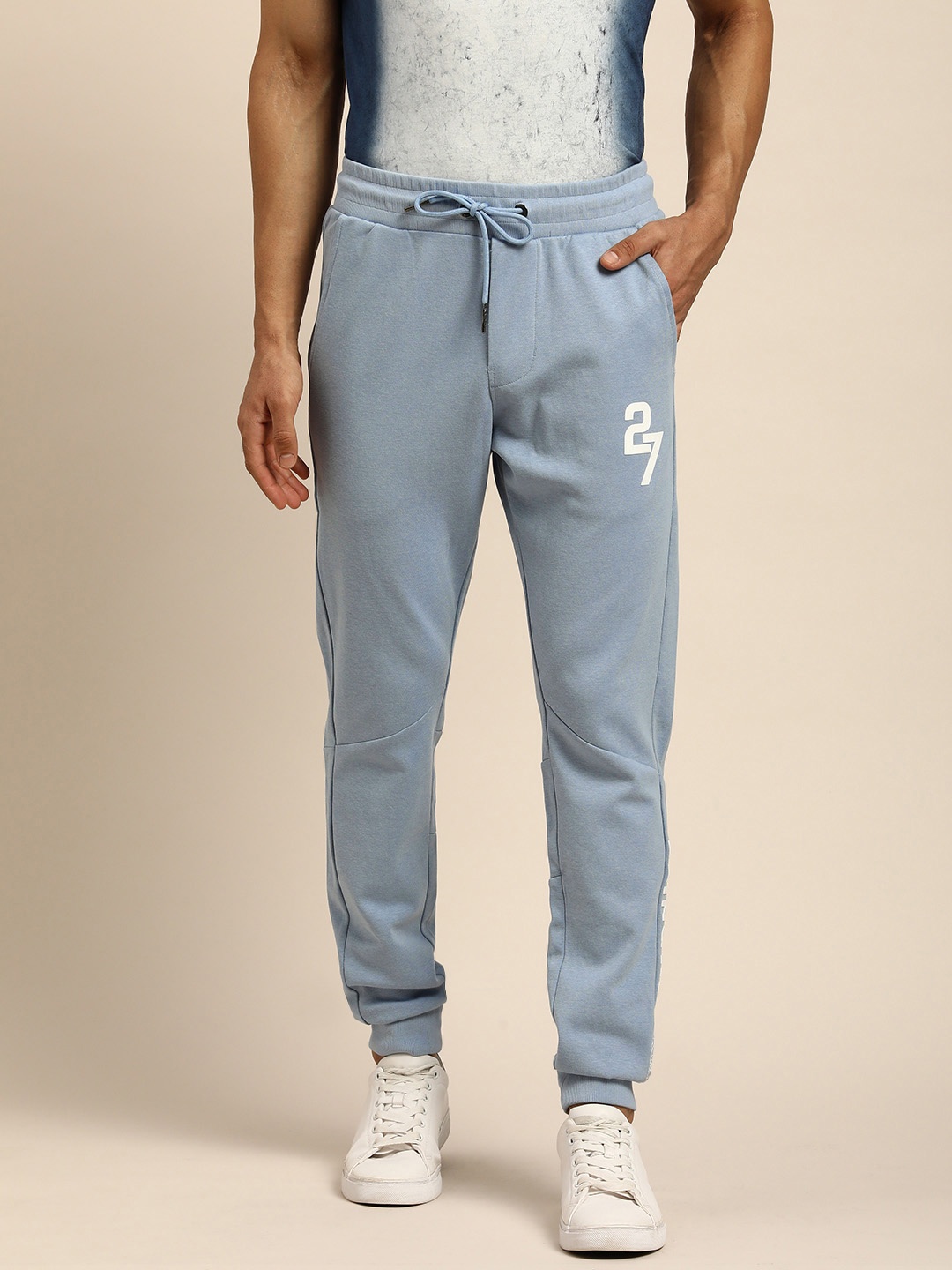 

Being Human Men Blue Solid Joggers