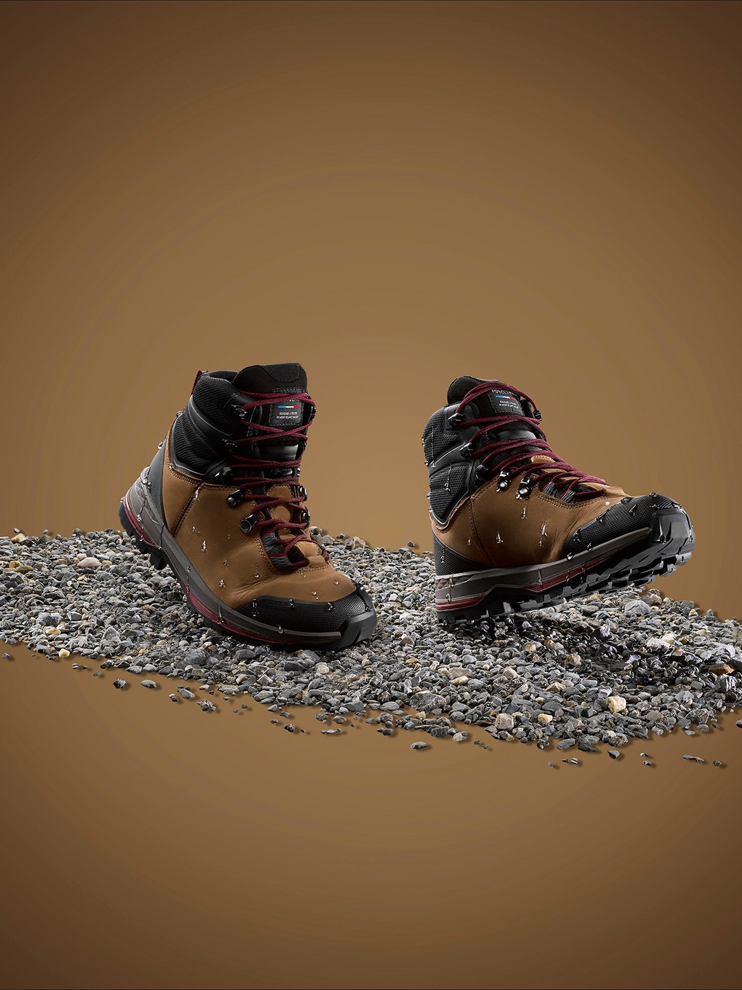 

Quechua By Decathlon Women Brown High-Top Trekking Non-Marking Shoes