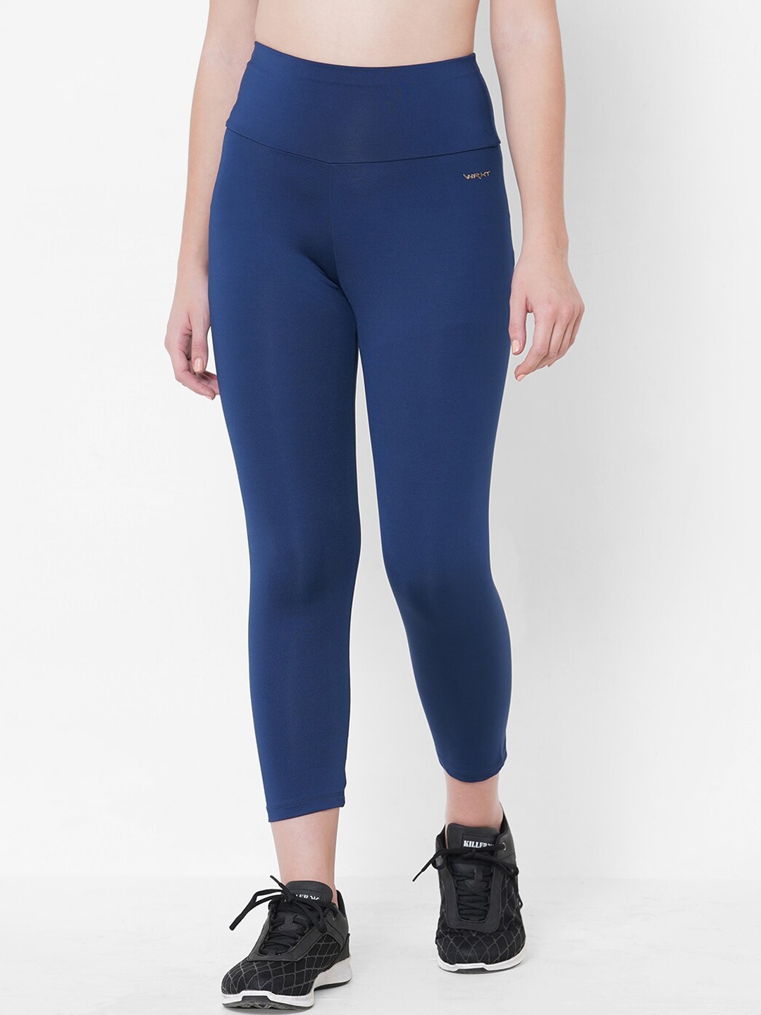 

Sweet Dreams Women Navy Blue Solid Workout Tights
