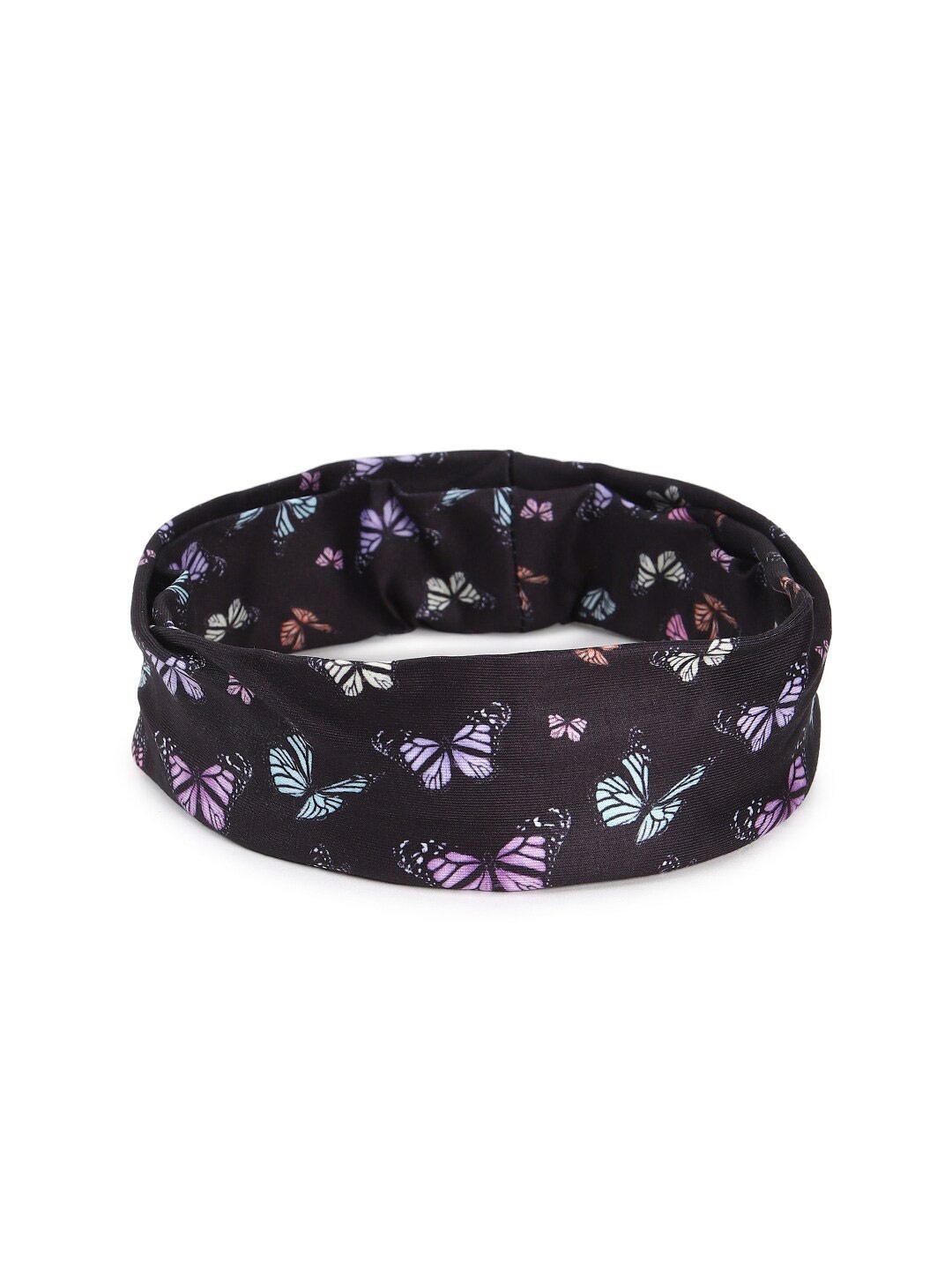 

FOREVER 21 Women Black & Lavender Printed Hairband
