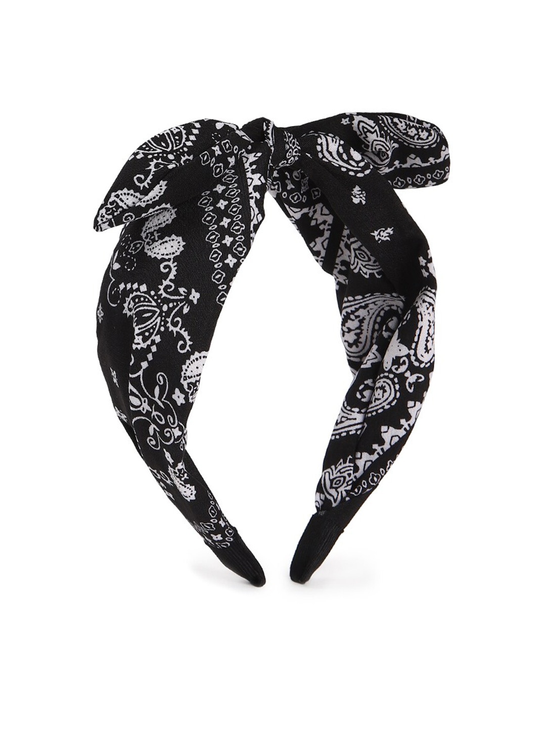 

FOREVER 21 Women Black & White Bow Hairband