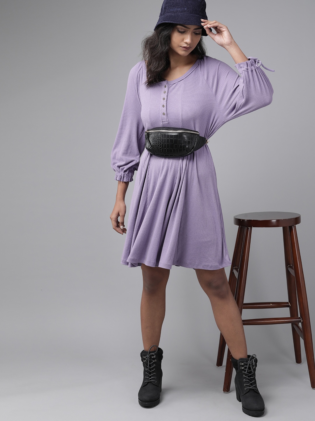 

Roadster Lavender A-Line Dress