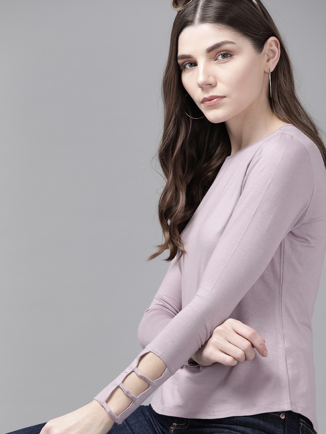 

Roadster Lavender Solid Top With Cut Out Detail