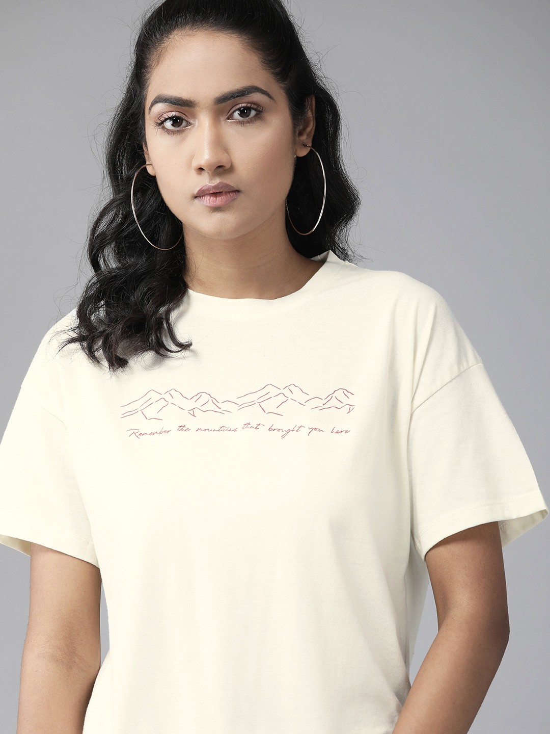 

Roadster Women Yellow & Red Graphic Printed T-shirt