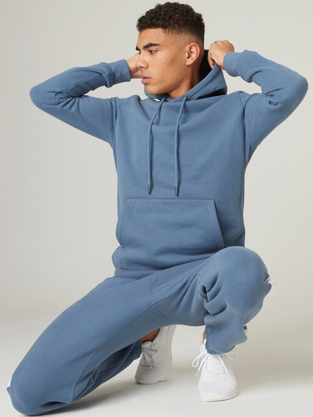 

Domyos By Decathlon Men Blue Hooded Fleece Training Sweatshirt