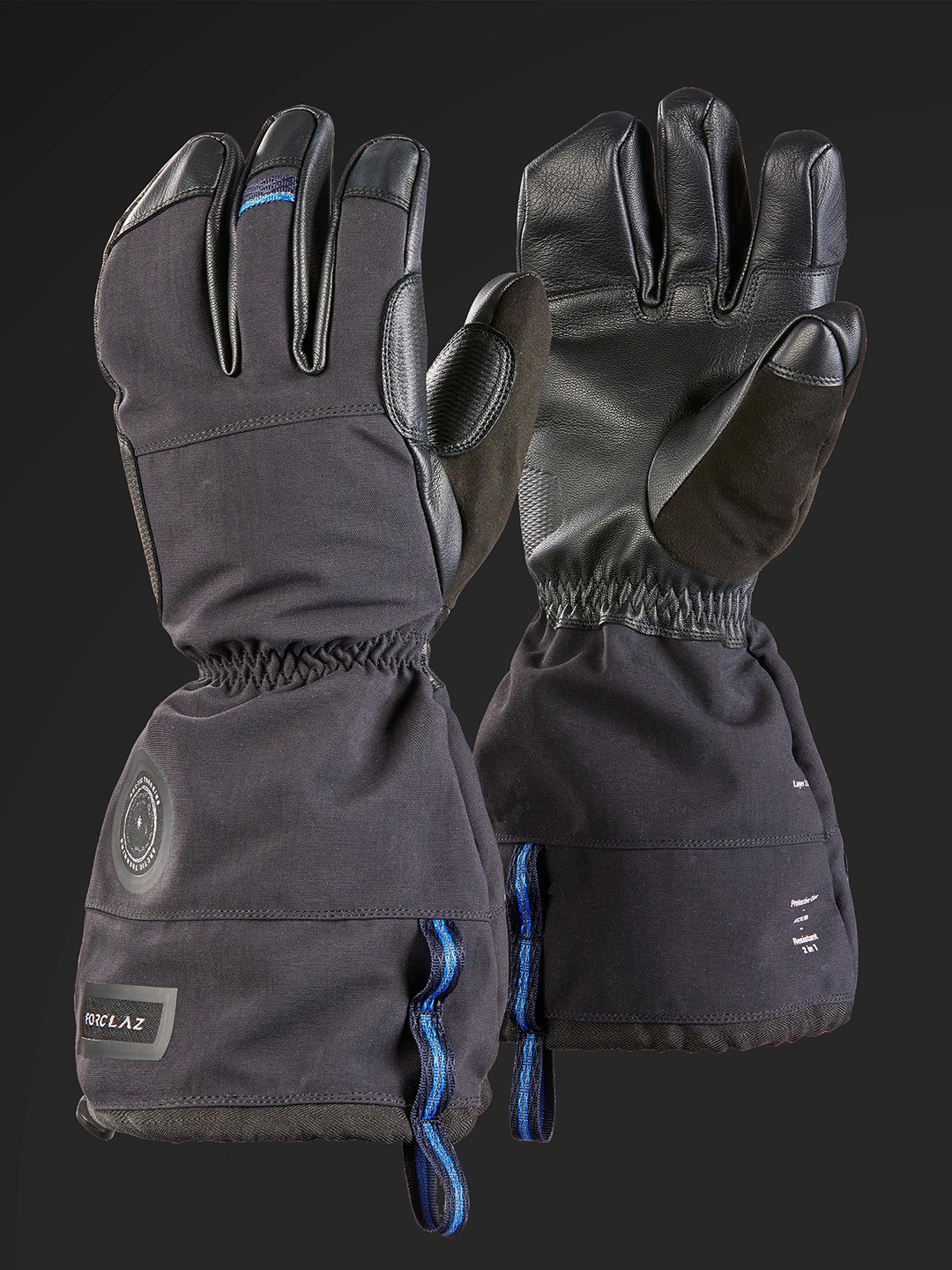 

FORCLAZ By Decathlon Unisex Black & Blue 2-in-1 Trekking Gloves