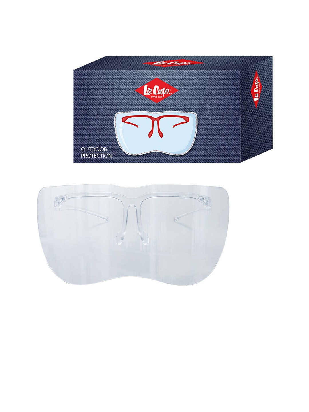 

Lee Cooper Unisex Transparent Solid Goggle Style Eye Shield