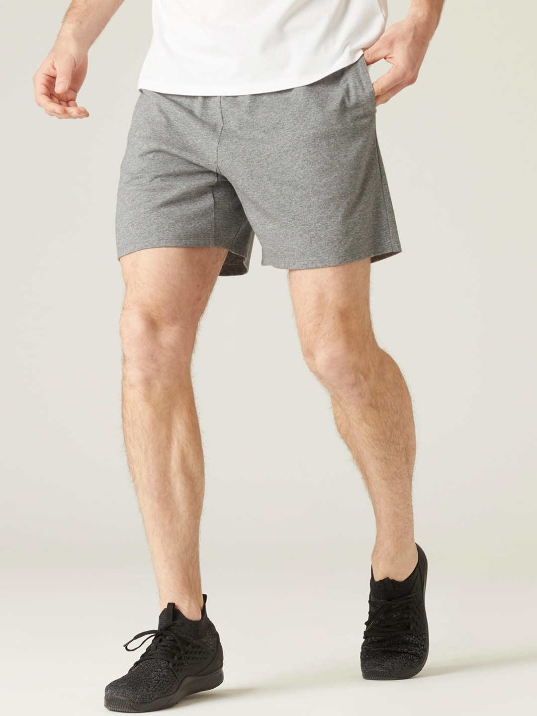 

Domyos By Decathlon Men Grey Mid-Rise Training Shorts