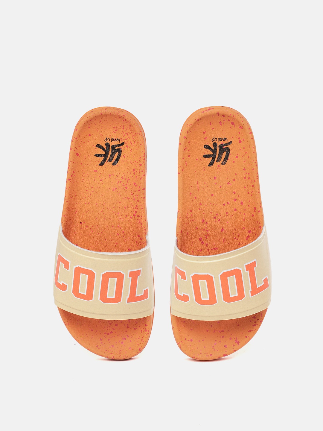 

YK Kids Beige & Orange Typography Print Sliders