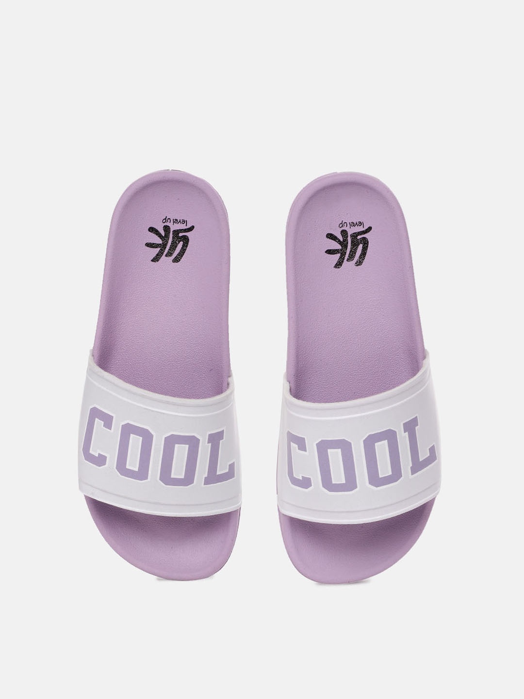 

YK Kids Grey & Lavender Printed Sliders