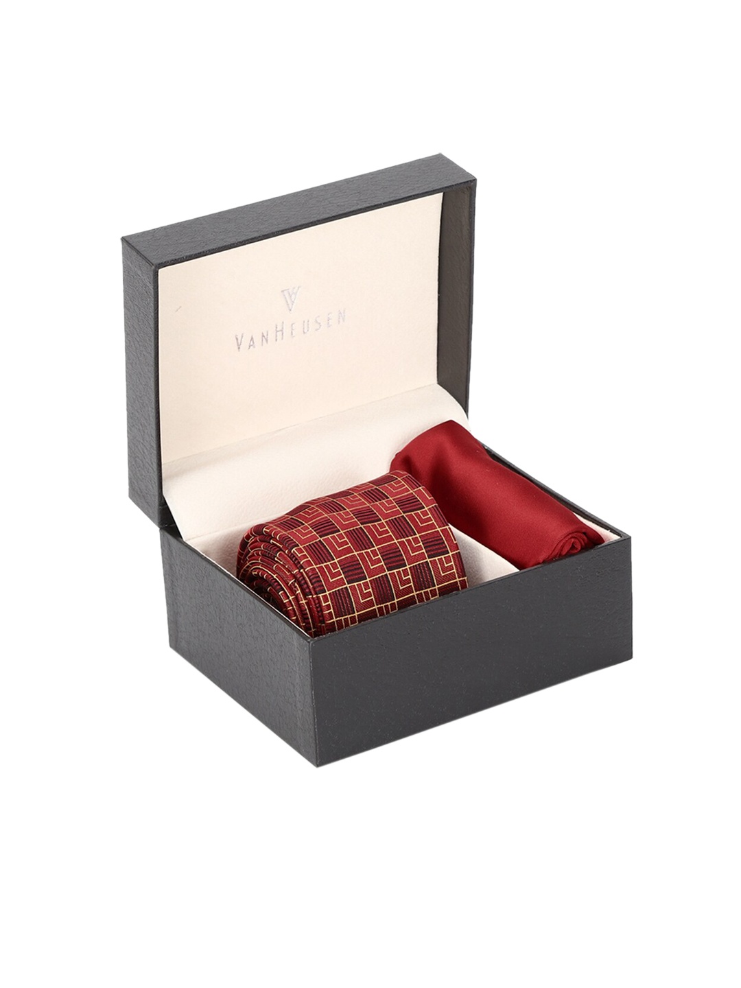 

Van Heusen Maroon Tie and Pocket Square Gift Set