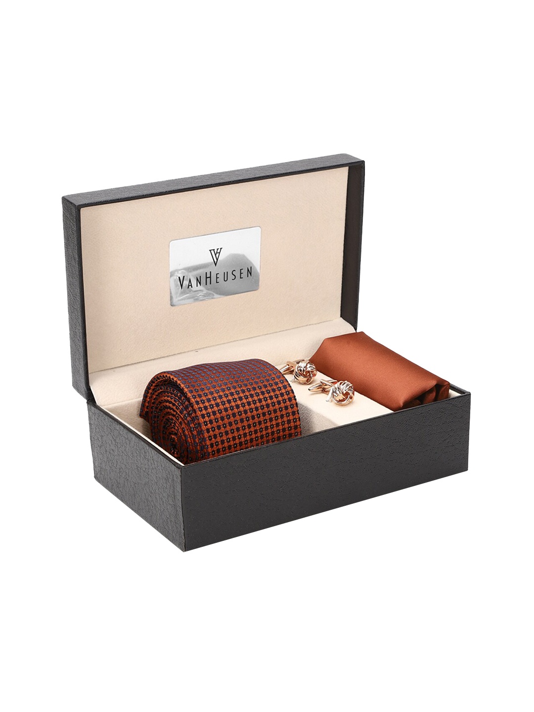 

Van Heusen Men Orange & Black Accessory Gift Set, Brown