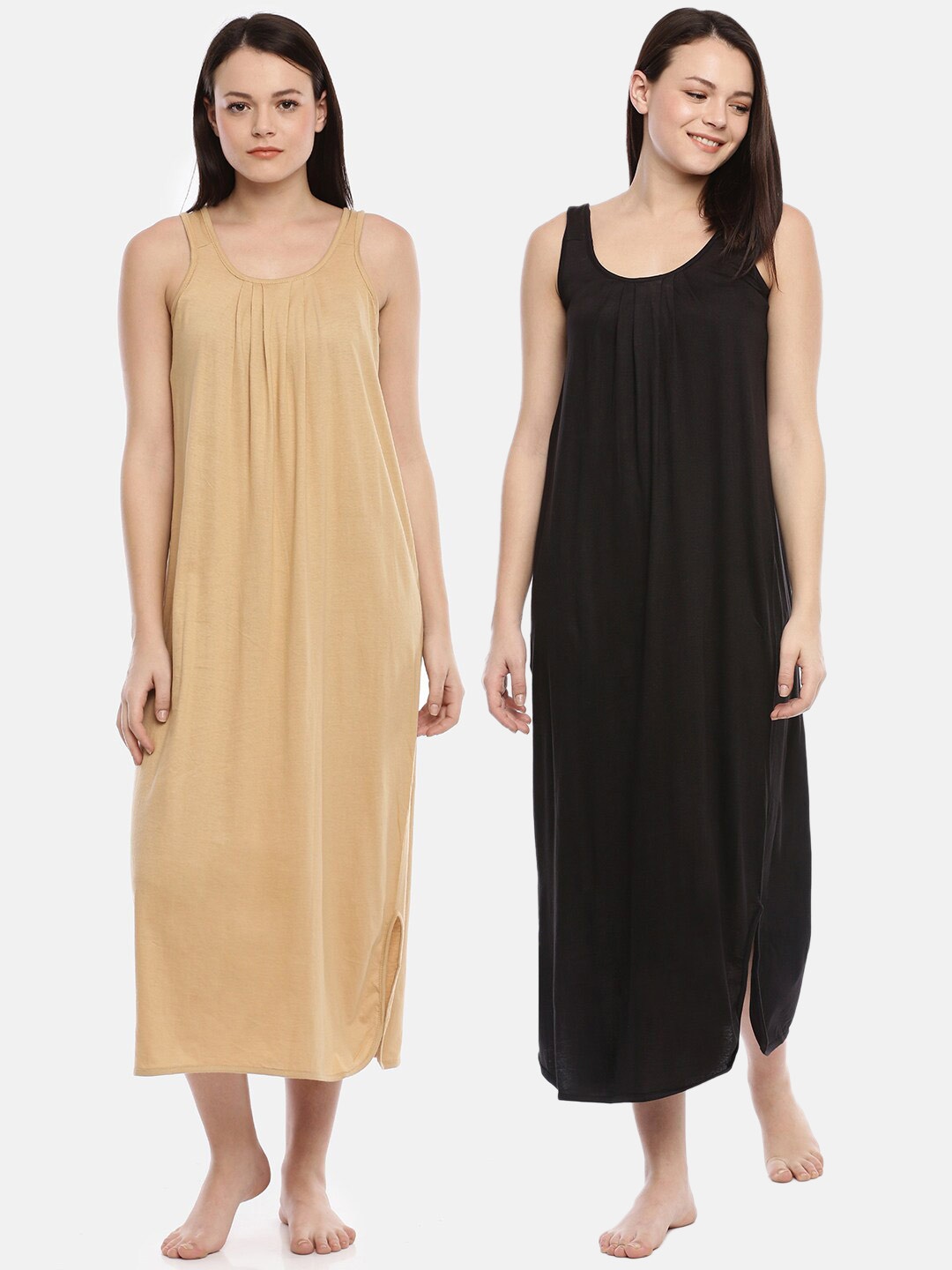 

GOLDSTROMS Set of 2 Maxi Nightdresses, Beige