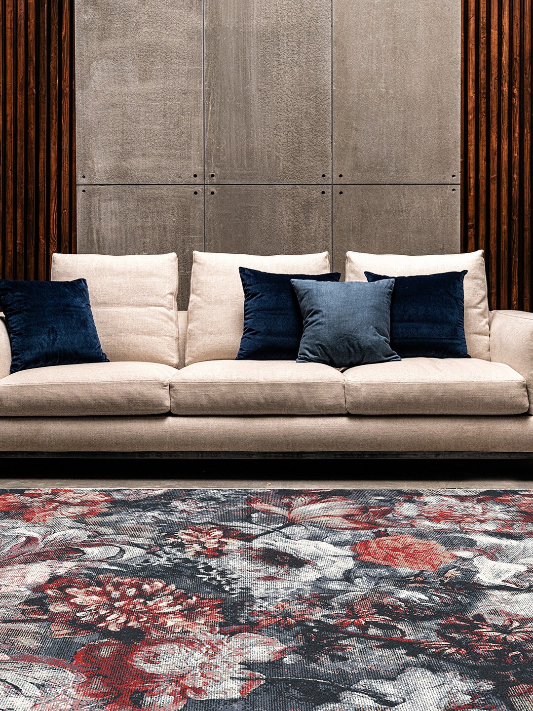

DDecor Multicoloured Floral Small Carpet, Multi