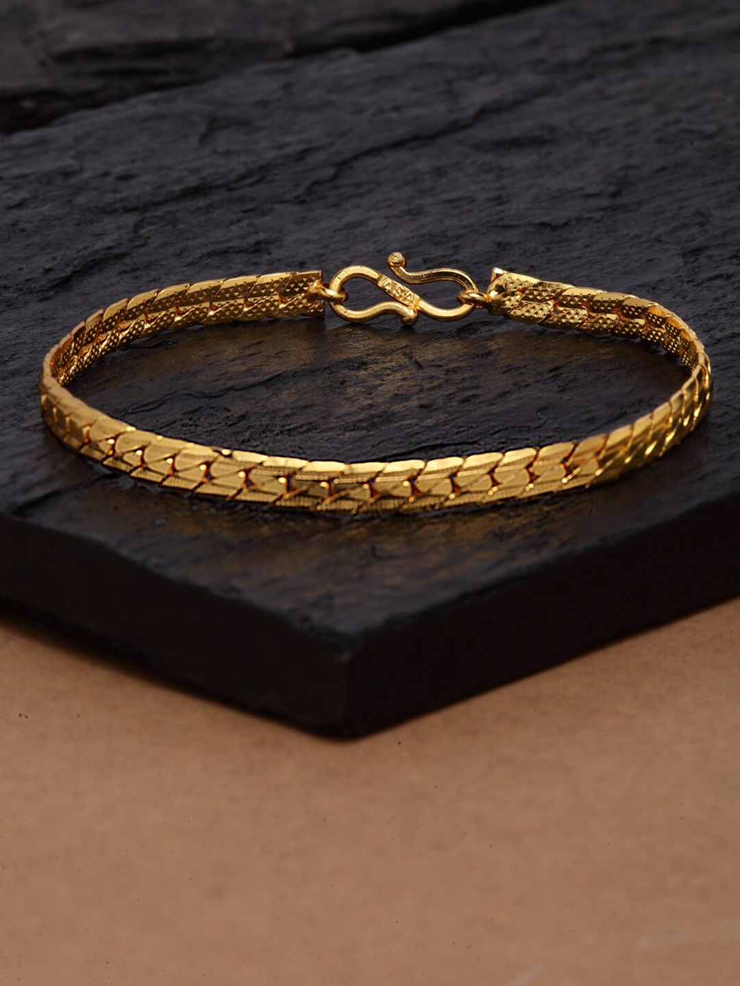 

PANASH Men Gold-Plated Handcrafted Link Bracelet