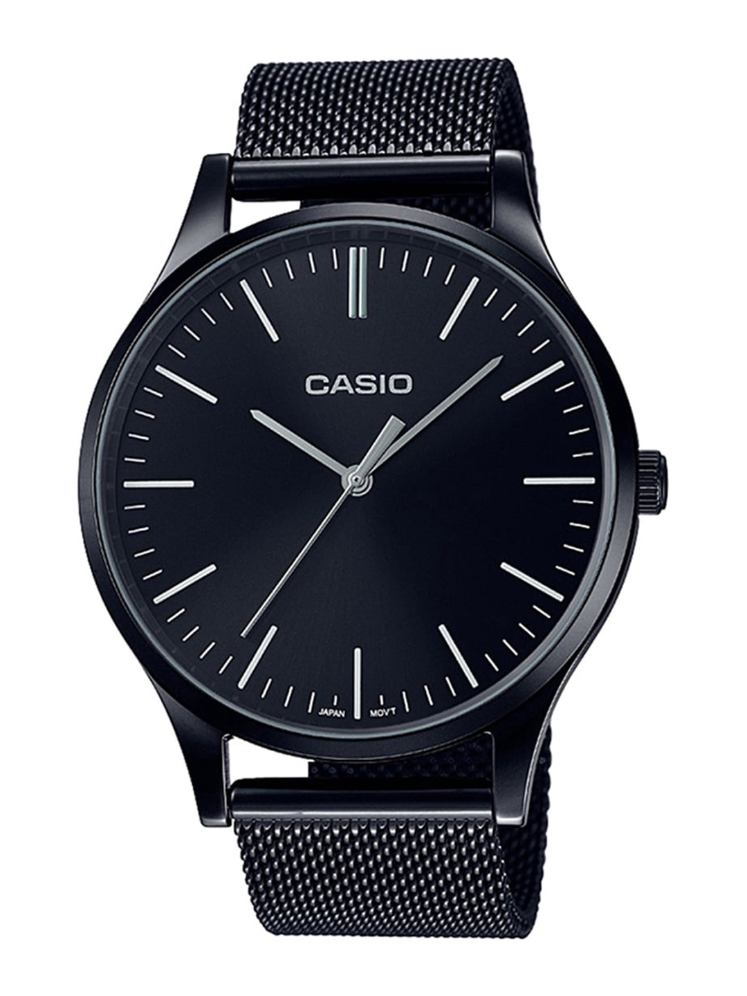 

CASIO Women Black Dial & Black Stainless Steel Bracelet Style Straps Analogue Watch