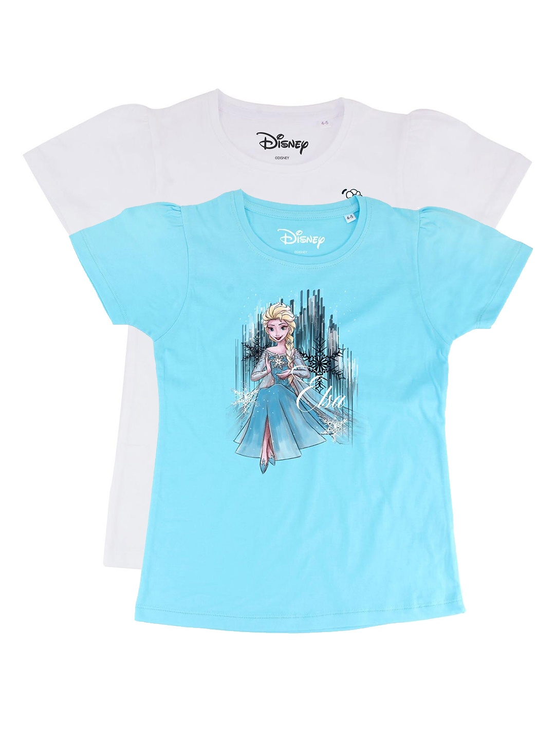 

Disney by Wear Your Mind Girls White Pack of 2 Regular Top