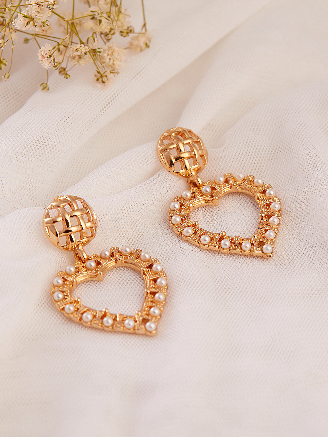 

TOKYO TALKIES X rubans FASHION ACCESSORIES Gold-Toned Contemporary Drop Earrings