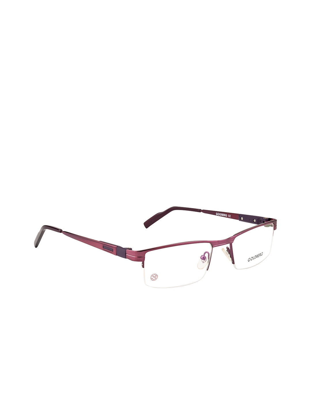 

Gold Berg Unisex Pink & Purple Rimless Rectangle Frames