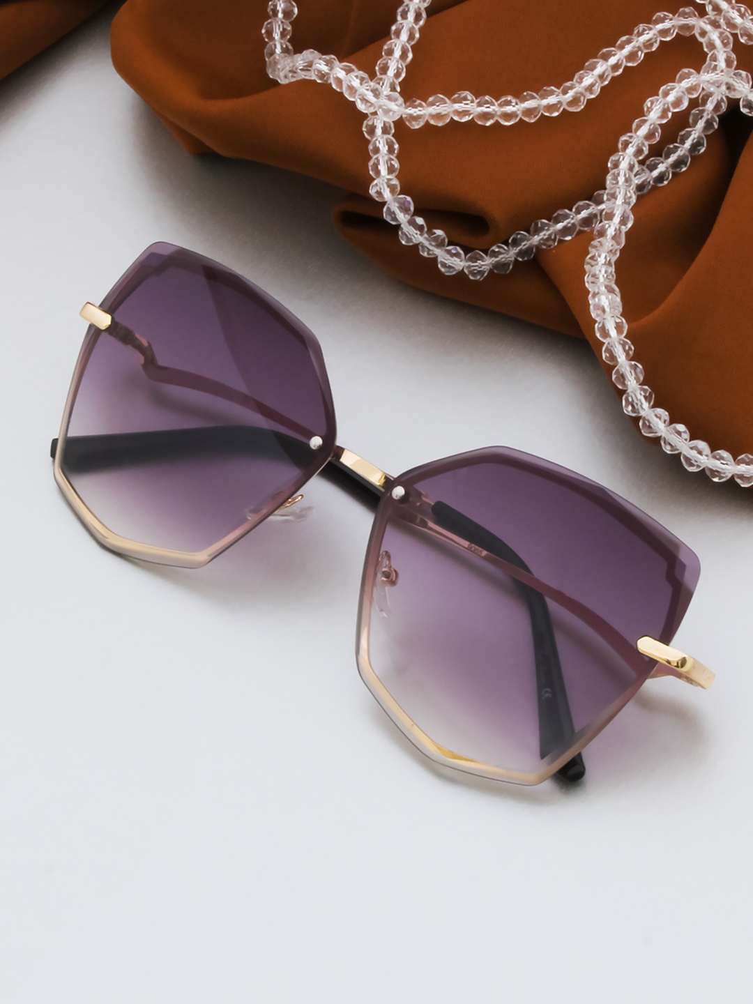 

Ted Smith Women Purple Sunglasses with UV Protected Lens