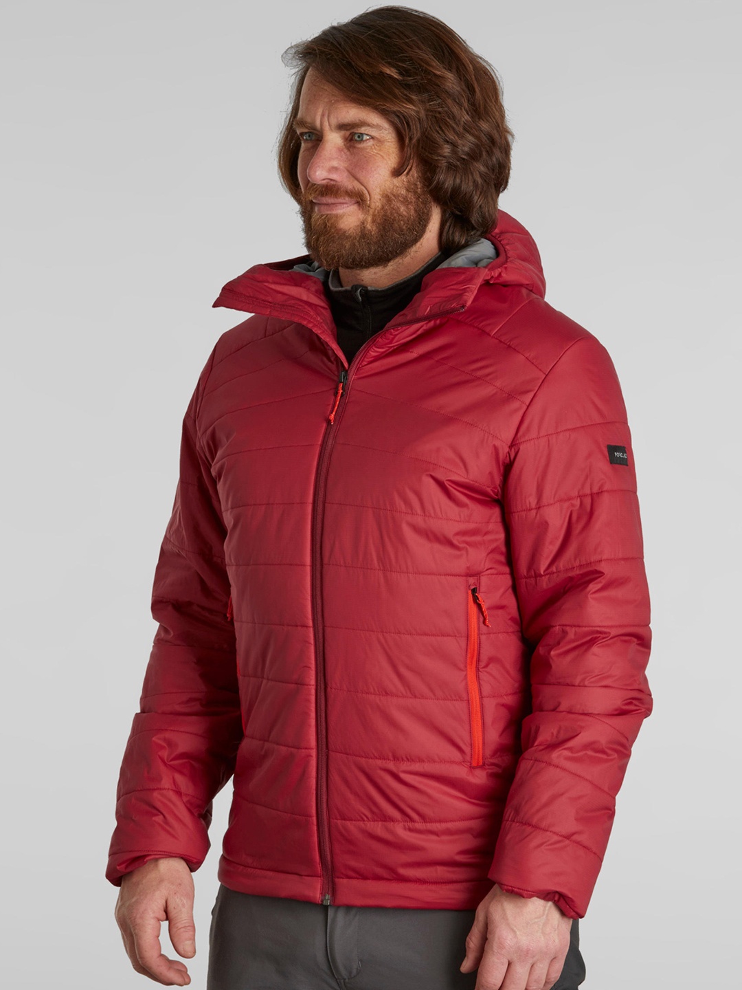 

FORCLAZ By Decathlon Men Red Water Resistant Outdoor Padded Jacket