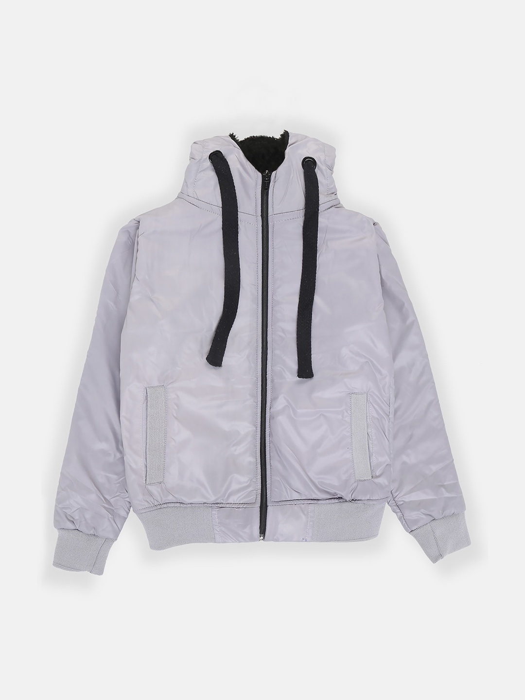 

Instafab Boys Grey Windcheater Bomber Jacket