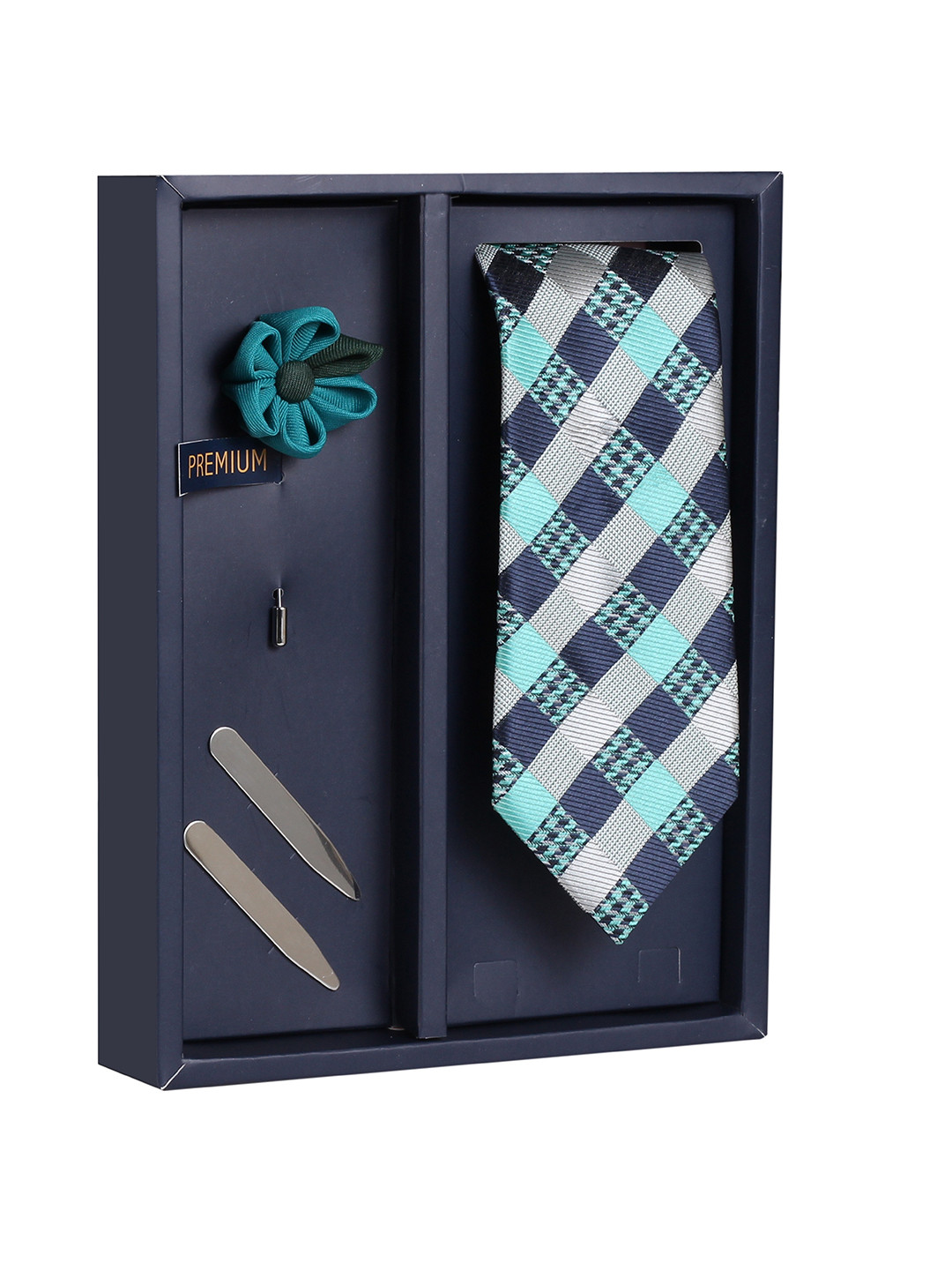 

PELUCHE Men Blue & Beige 3 Pc Accessory Gift Set