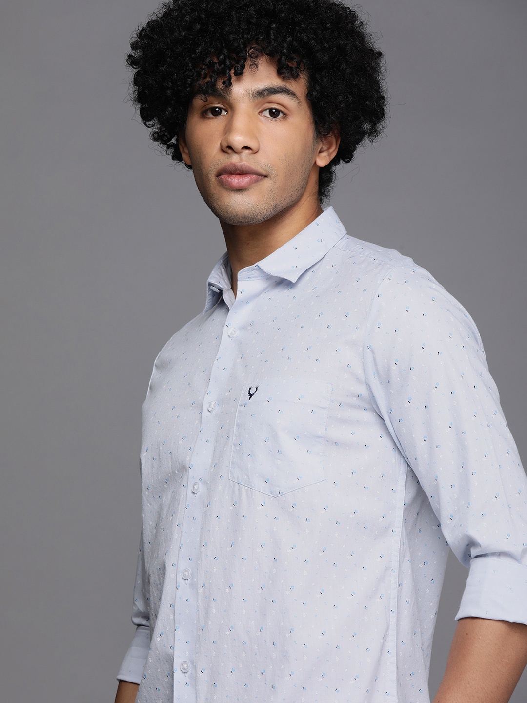

Allen Solly Men Blue Modern Fit Printed Casual Shirt
