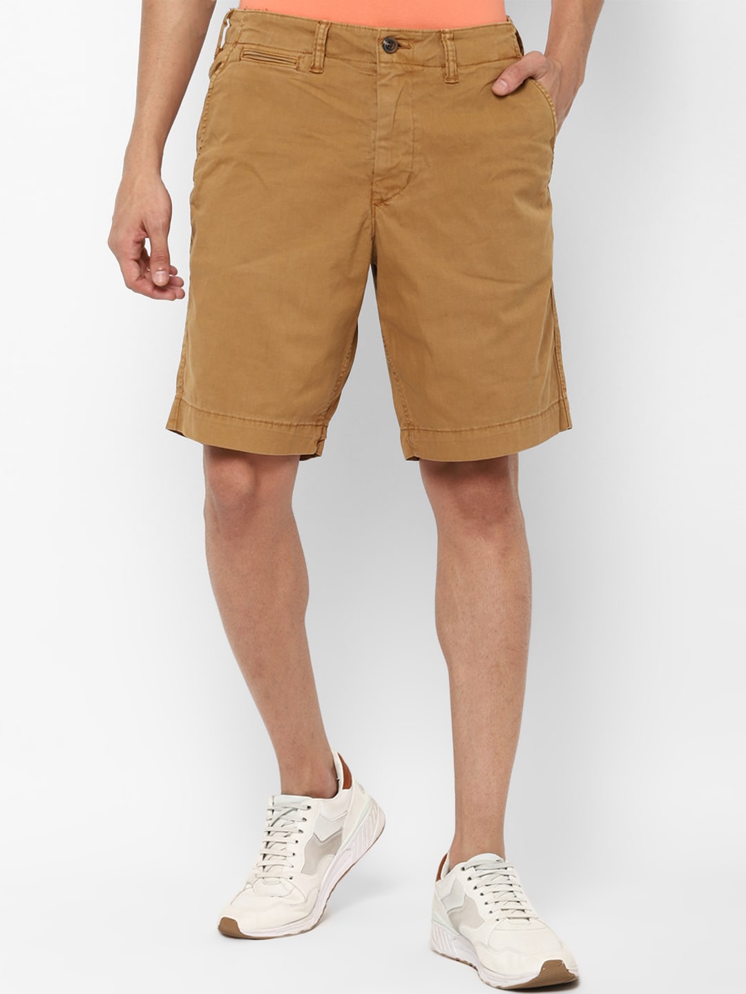 

AMERICAN EAGLE OUTFITTERS Men Brown Mid-Rise Chino Shorts