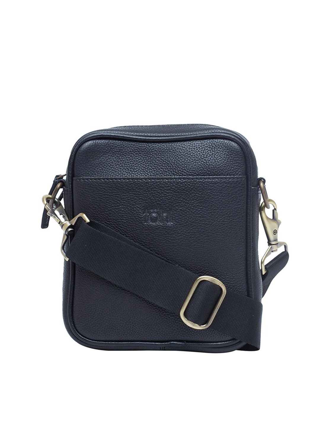 

Tohl Calle Men Black Textured Leather Crossbody & Messenger Bag